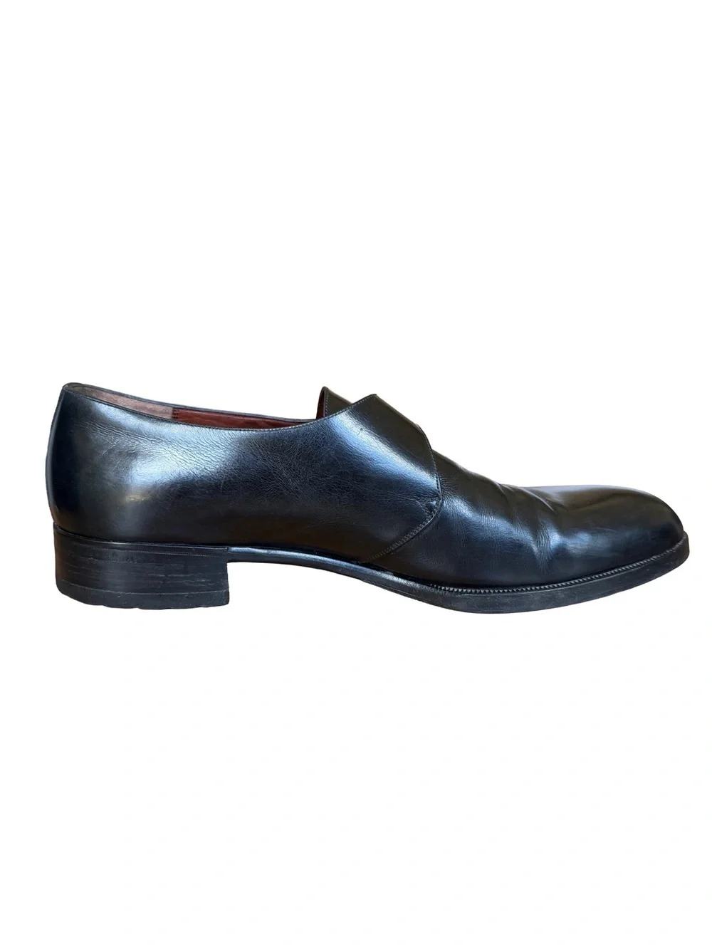 Loewe Black Leather Single Monk Strap Dress Shoes EU 44 US 11 Spain